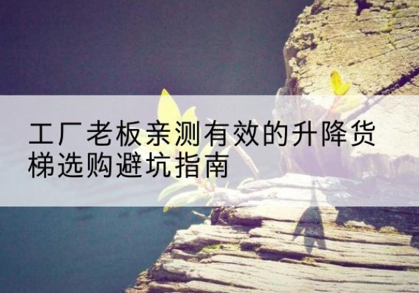 西峰升降货梯怎么选-工厂老板亲测有效的升降货梯选购避坑指南